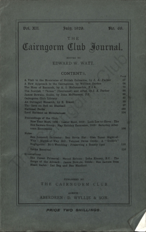 The Cairngorm Club Journal No 68 cover